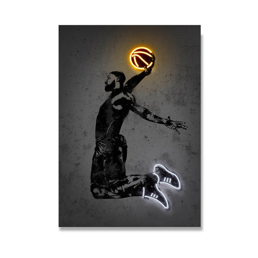 Basketball Star Canvas Paintings Modern Sport LeBron James Posters and Prints Wall Art Pictures for Living Room Gym Home Decor